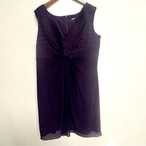 Adrianna Papell Woman Women’s Purple Pleated Bodice Sleeveless Dress – Size 22W